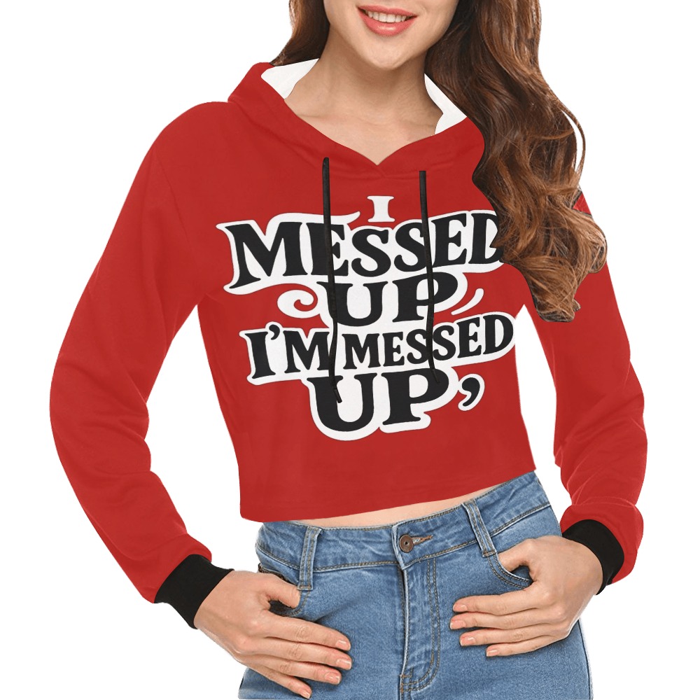 Women's I Messed Up Cropped Hoodie - Image 4